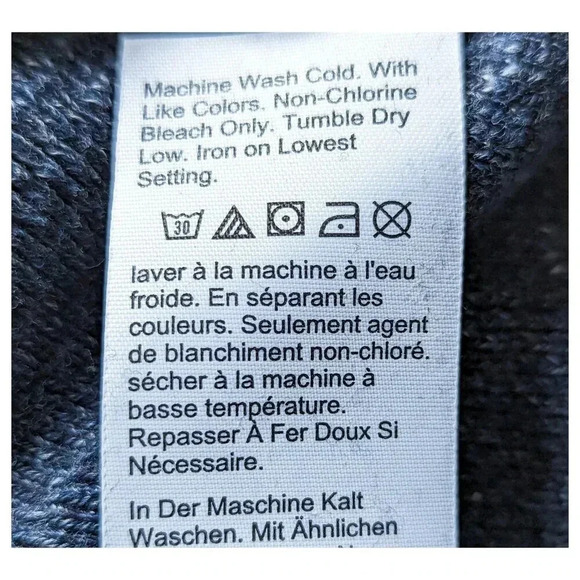 J. CREW Rugged Cotton Sweater Size XL Speckled Blue - Picture 9 of 9